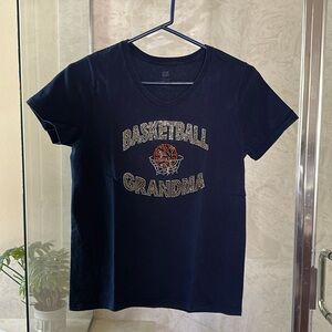 Grandma basketball T-shirt with rhinestones